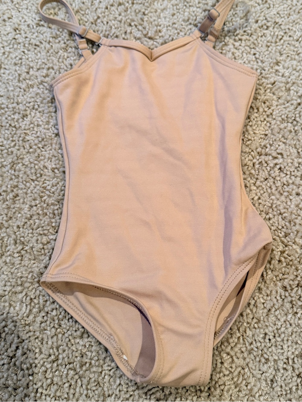 Capezio Nude Cami Leotard Child Small Dance Ballet Jazz Adjustable Straps